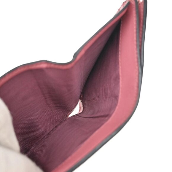 CHRISTIAN DIOR Logo Saddle Trifold Compact Wallet Leather Pink GHW Italy - Picture 13 of 13